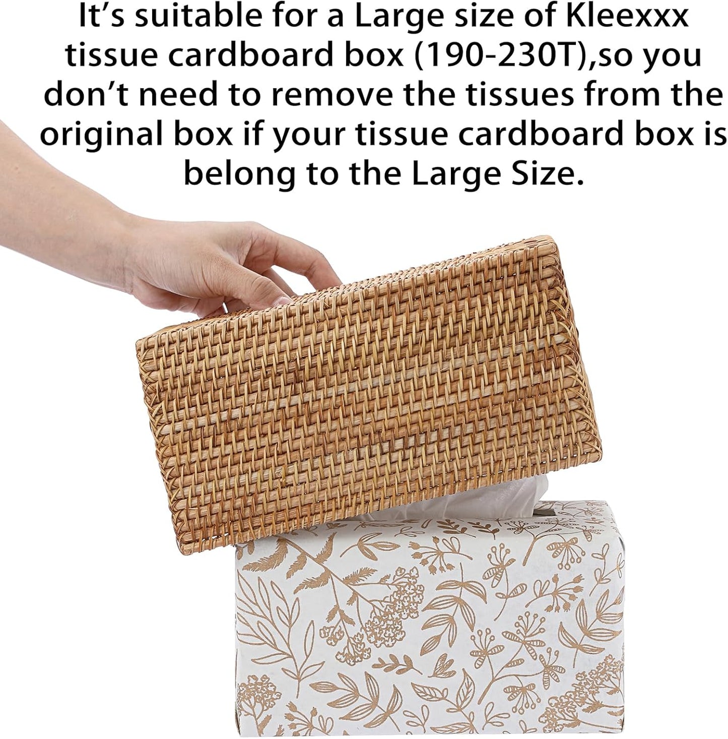 Wicker Decorative Tissue Holder / Large / Yellow