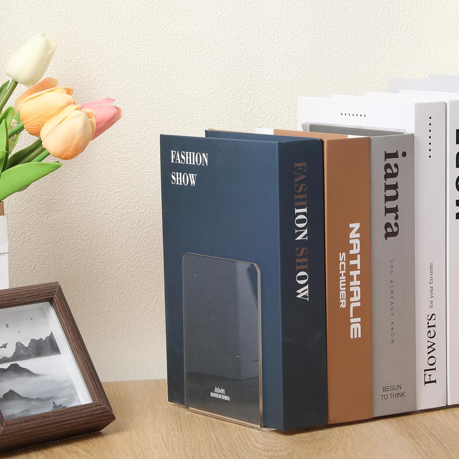 Acrylic Bookends / Book Ends Acrylic Bookends / Clear / Set of 16