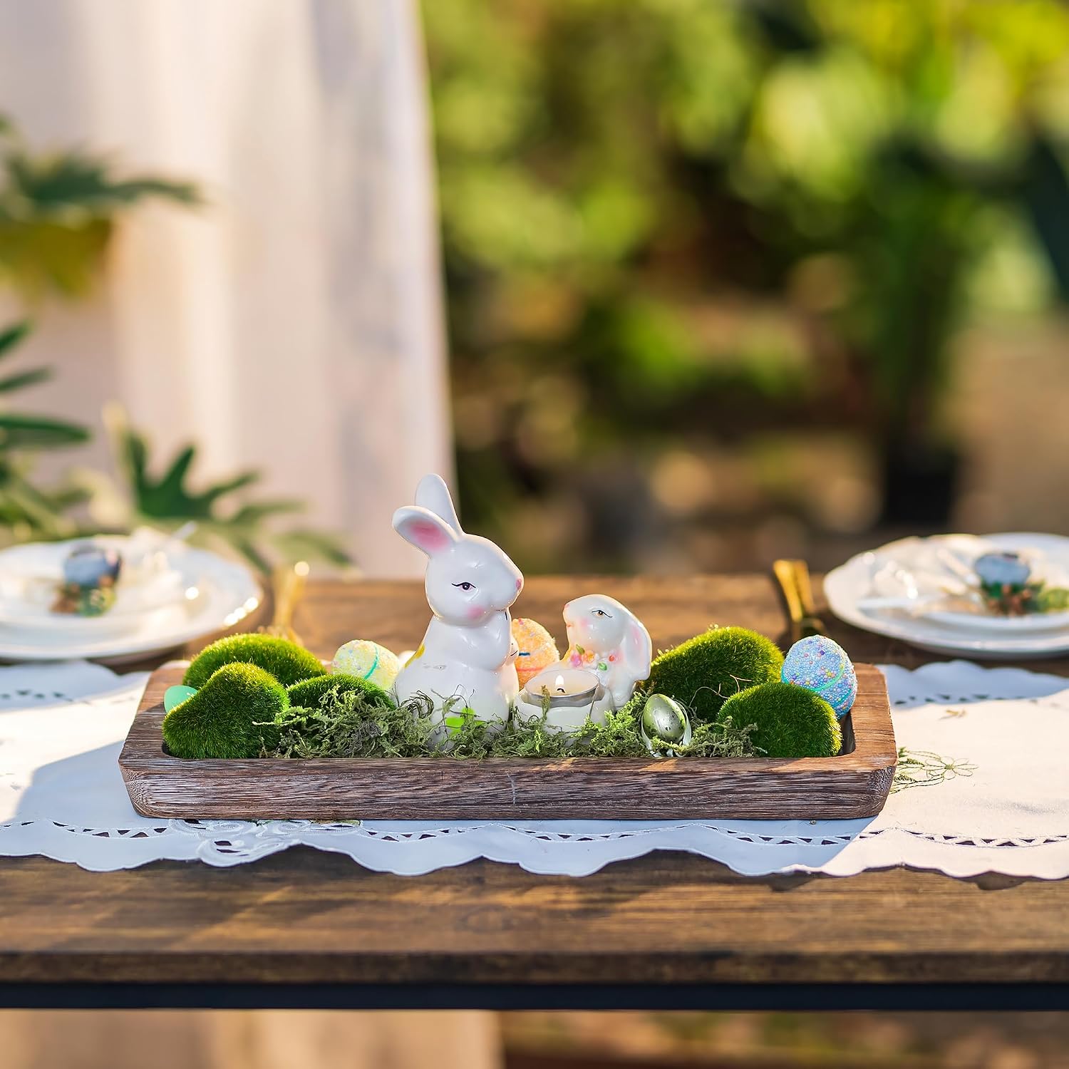 Rustic Wood Centerpiece Tray
