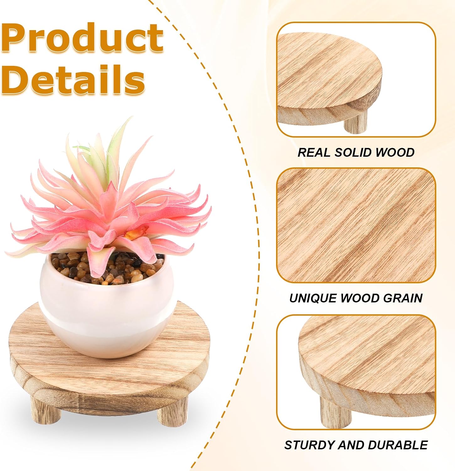 Wooden Risers Display Stands / Set of 4