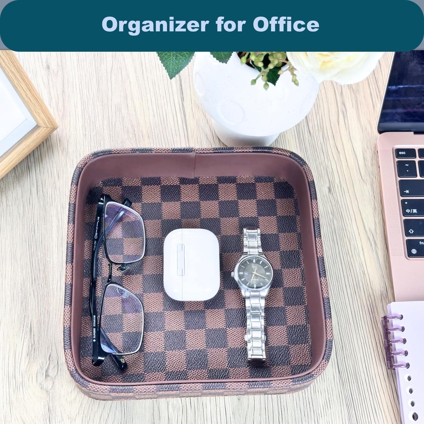 Organizer / Leather Valet Tray for Men