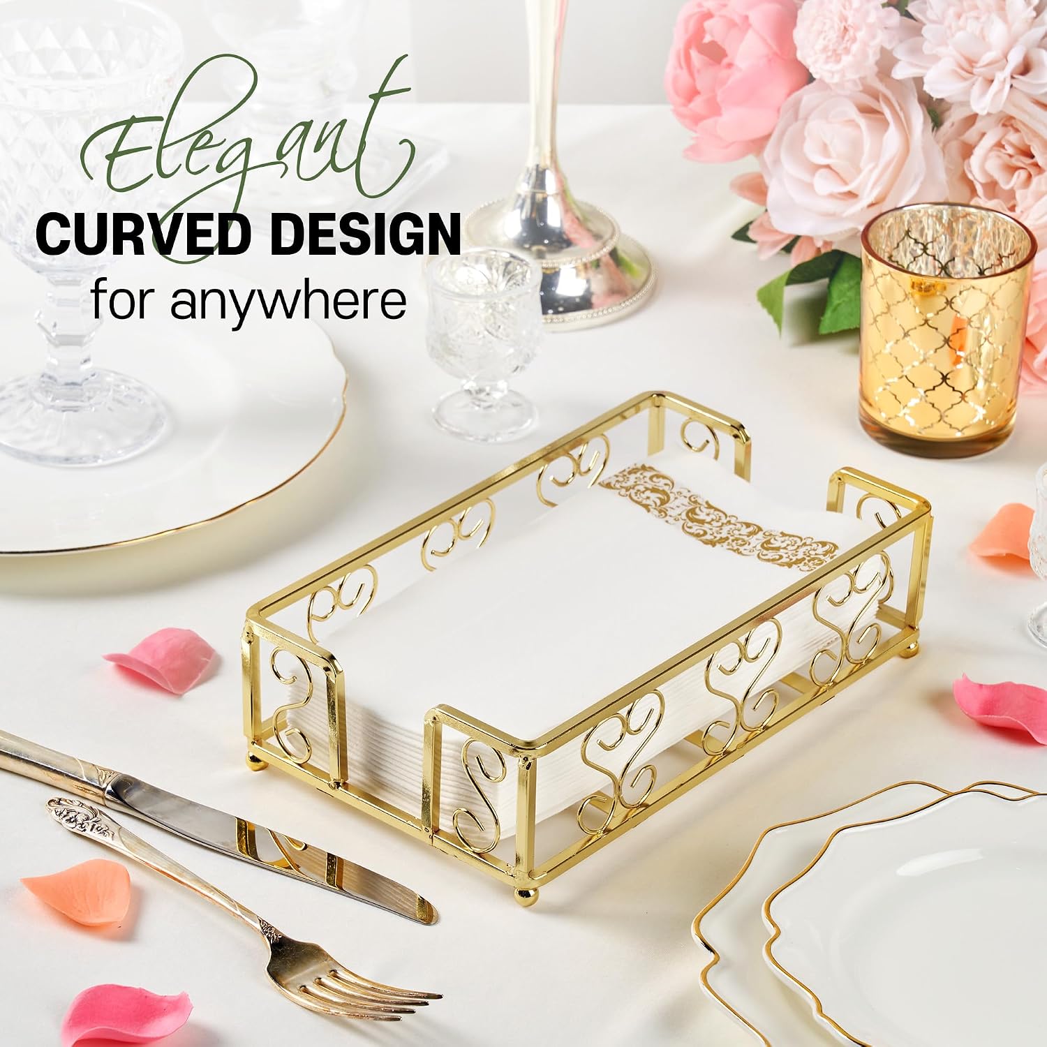 Gold Tray / Matt Gold Guest Towel Holder Tray / Guest Towel Holder