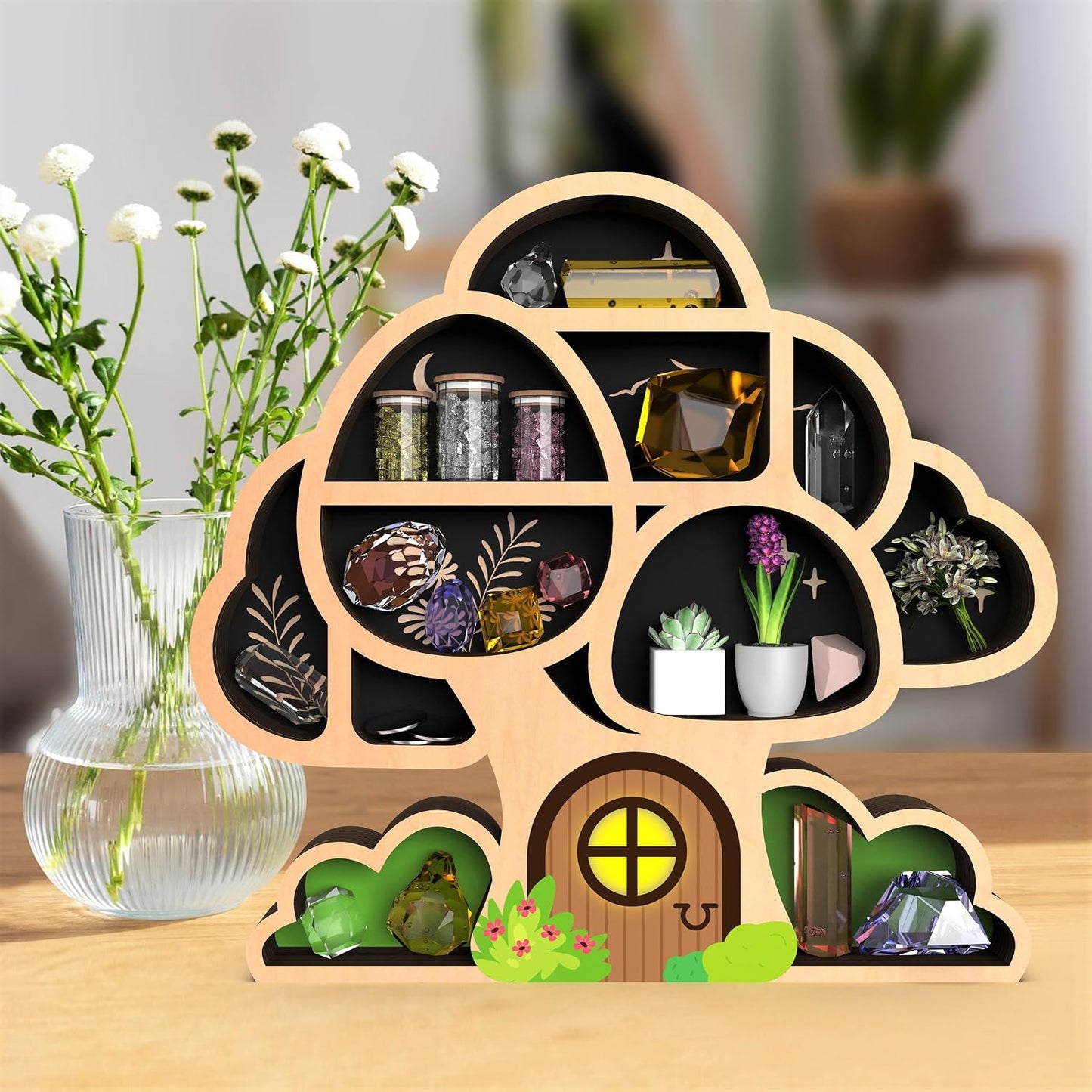 Hippie Boho Decor / Life Tree & Mushrooms