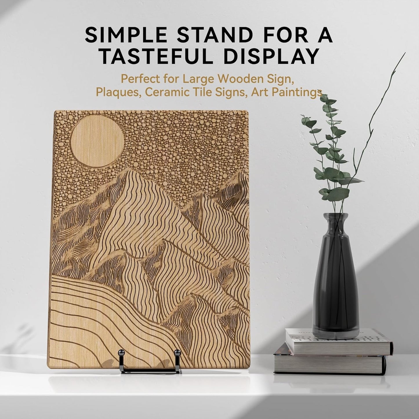IPAME 12 Inch Large Plate Stands for Display - Metal Picture Frame Easel Stands for Plates, Books, Platters, Plaques