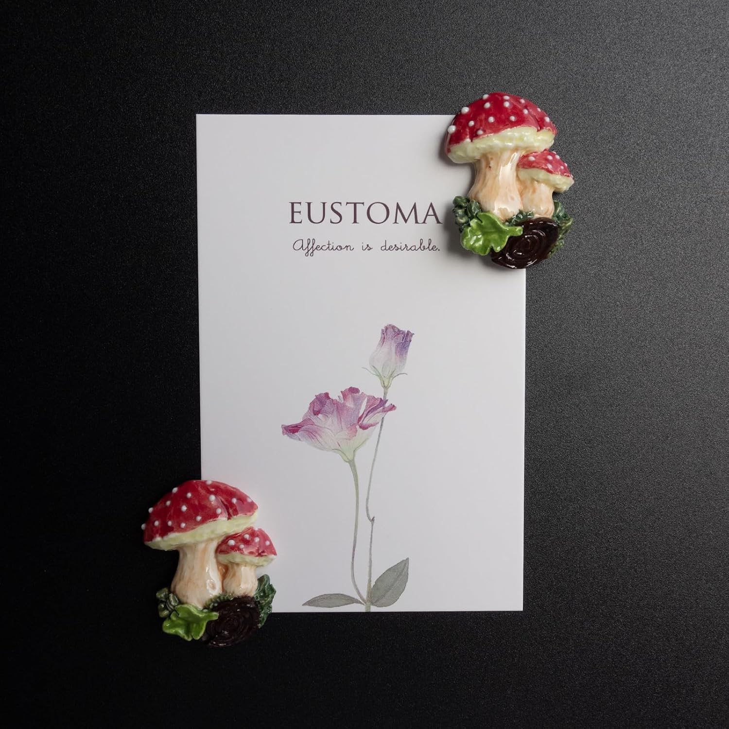 Handmade 3D Ceramic Decor / Mushroom / Red