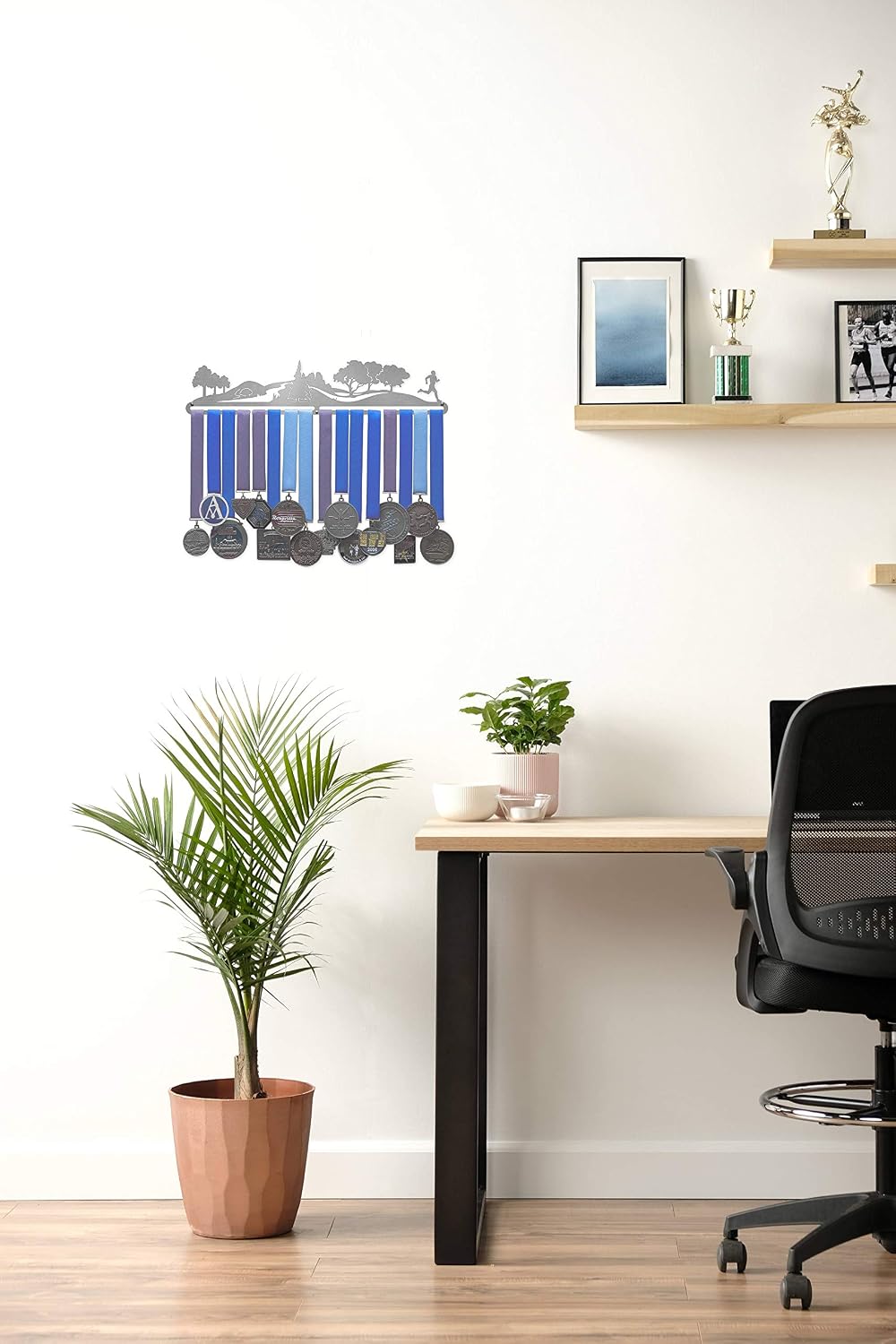 Allied Medal Hangers - Trailscape - Male or Female Runner - Multiple Variations Offered - Sports Awards Holder Display