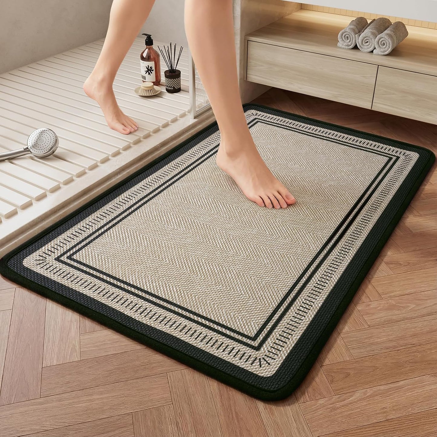 Bosap Bath Mat,Ultra Thin Bathroom Runner Rugs,Large Bath Mats for Bathroom