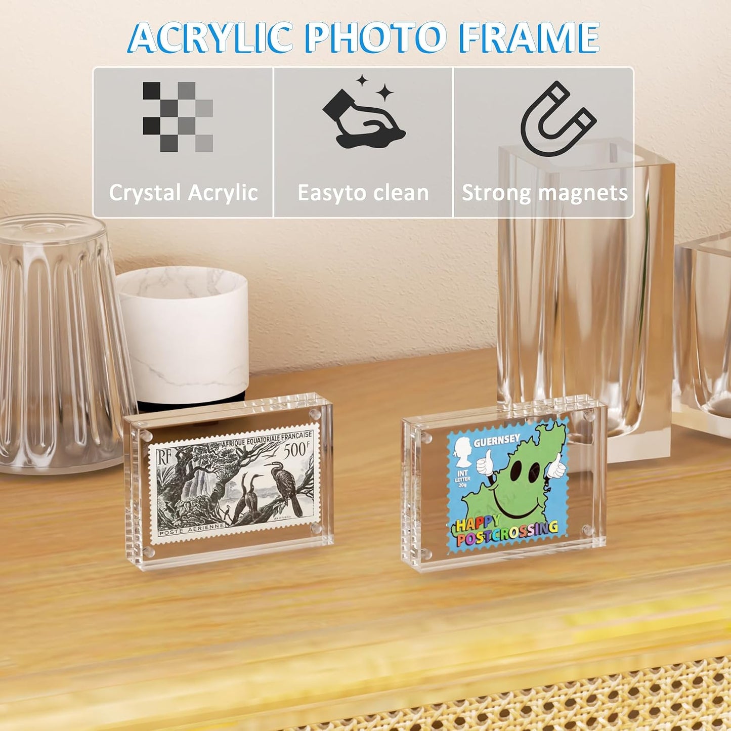 Acrylic Picture Frame / 2.5 x 3.5 / Clear / Set of 2