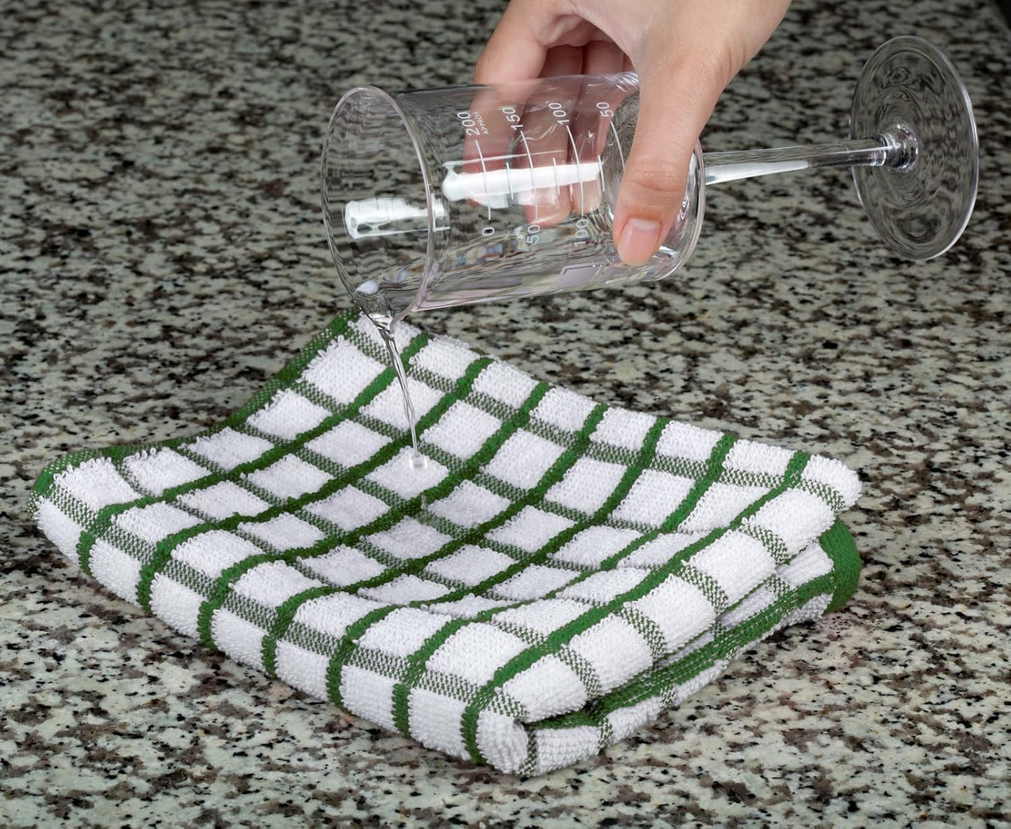 White Classic Premium Dish Towels for Kitchen, with Hanging Loop [8 Pack] Heavy Duty Absorbent 100% Cotton 410 GSM