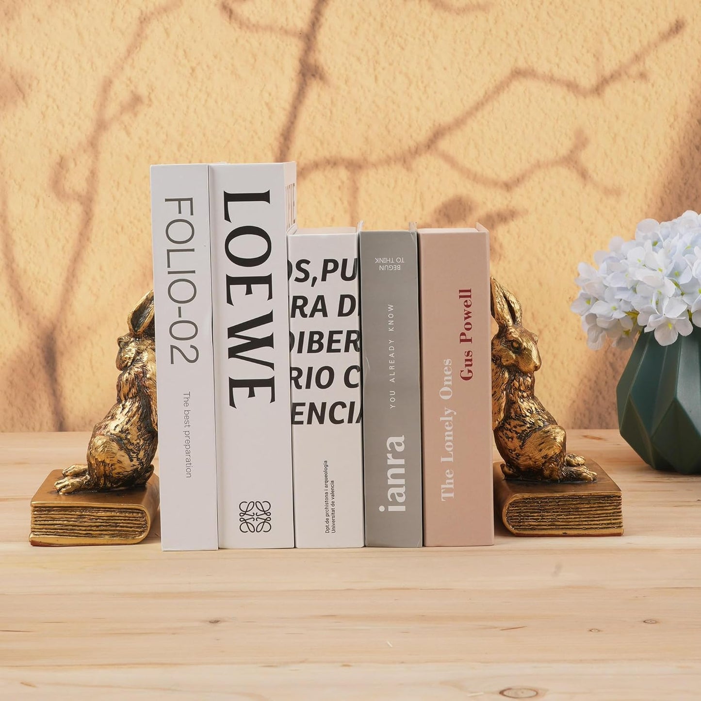 Book Ends / Decorative Bookends / Antique Gold