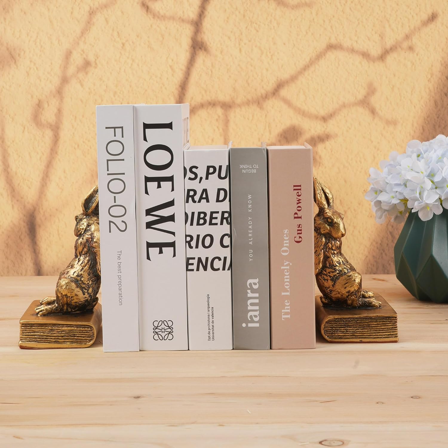 Book Ends / Decorative Bookends / Antique Gold