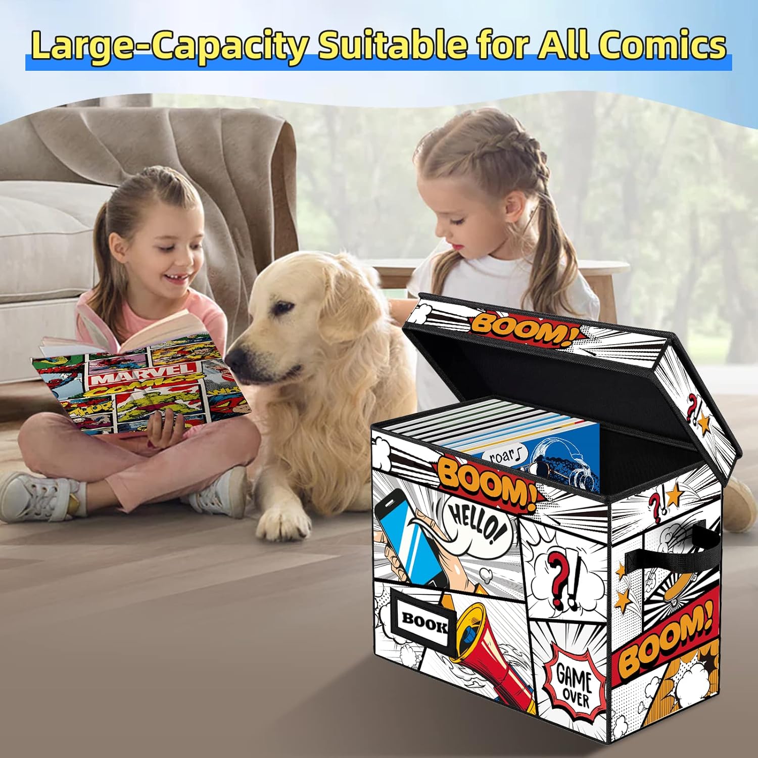 Collection Comic Book Storage Boxes / Cartoon Speakers / 1-pack / 15.8 x 7.8 x 11.8