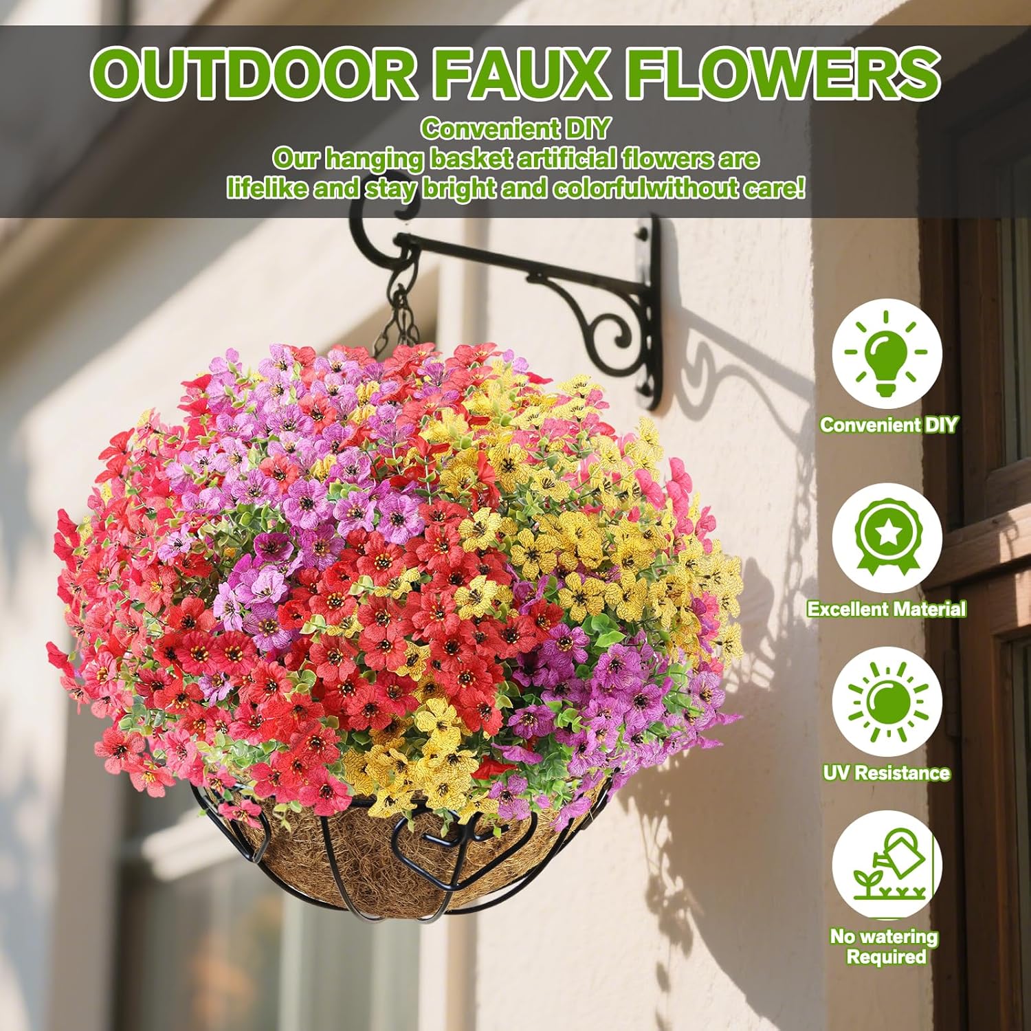 13 Bundles Silk Realistic UV Resistant Faux Flowers / Mixed2 / Artificial Flowers / Set of 13