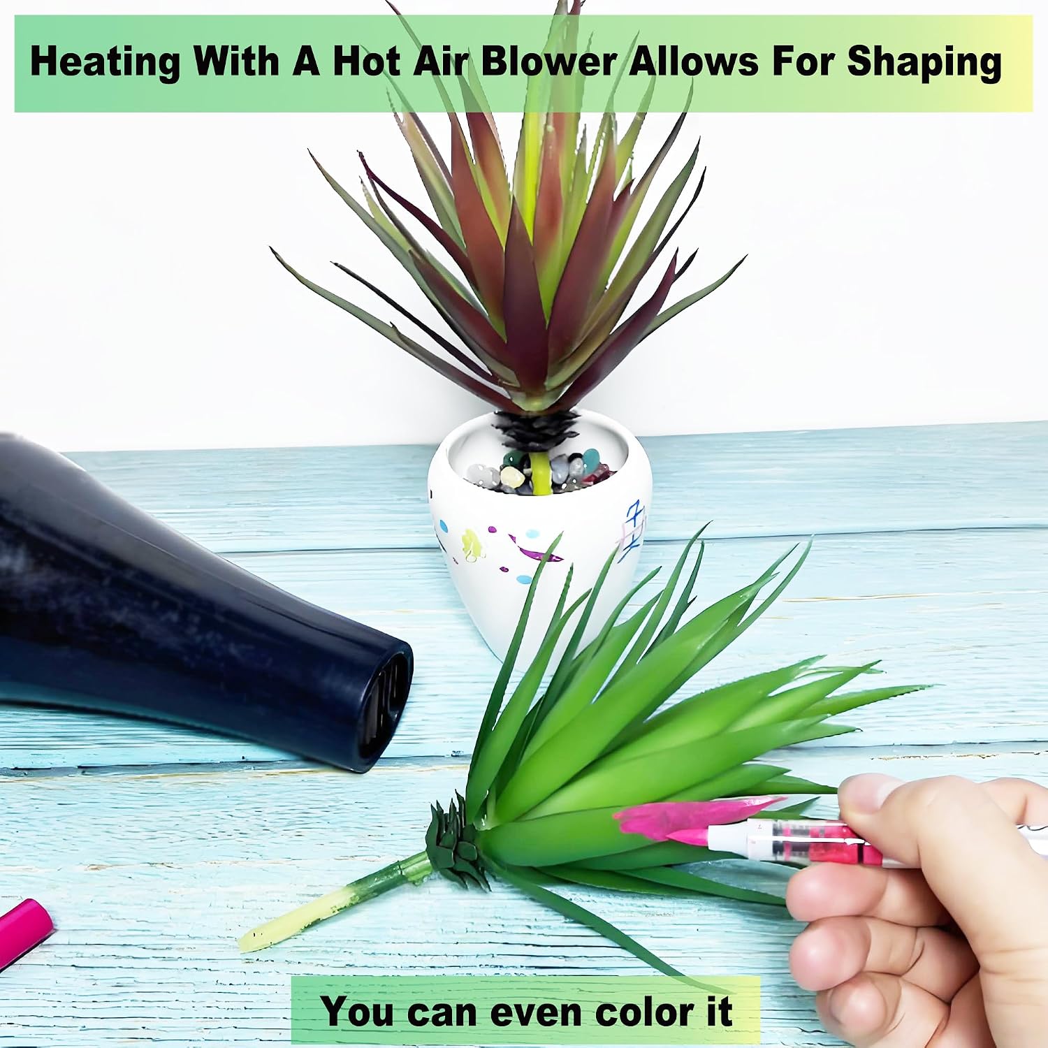 Agave Plants / Plastic Flowers / Green_spring / 7 x 4.7 x 5.9