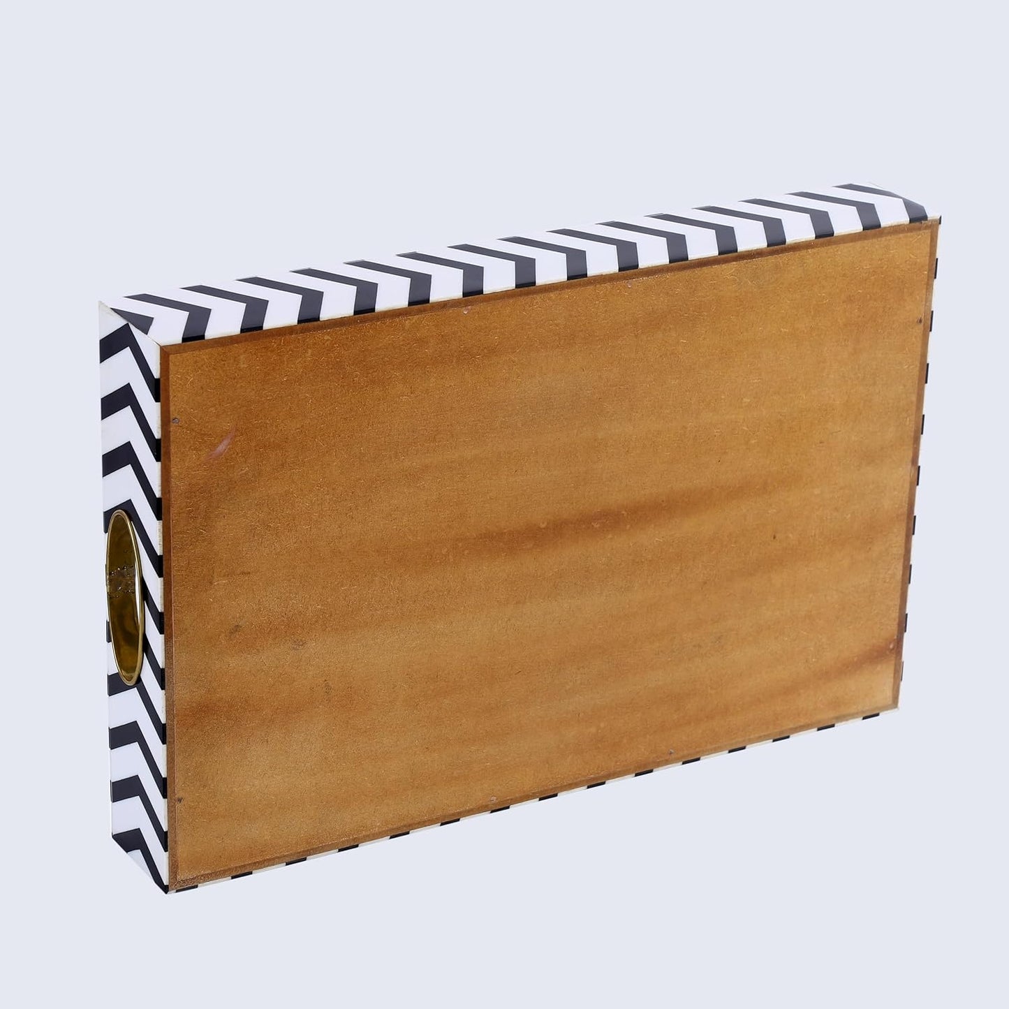 White Decorative Tray / 11 x 17 x 2.5 / Safari / Black