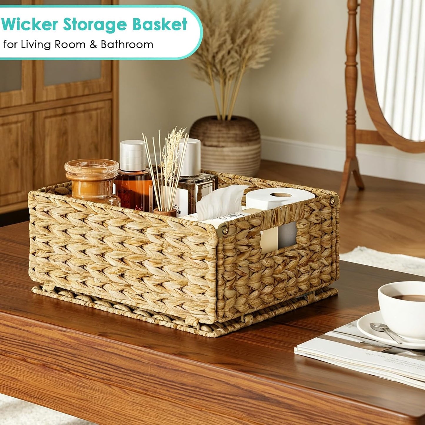 Pantry Wicker Storage Baskets / Set of 4