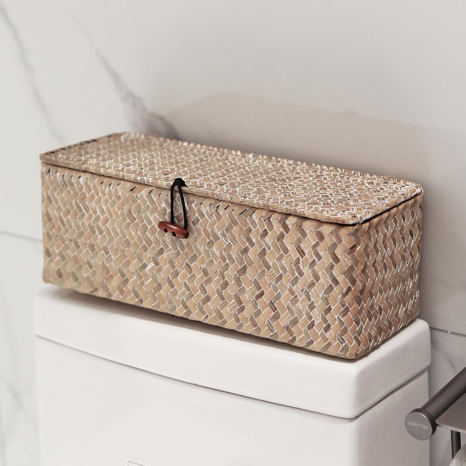 Seagrass Tank Basket / Whitewash