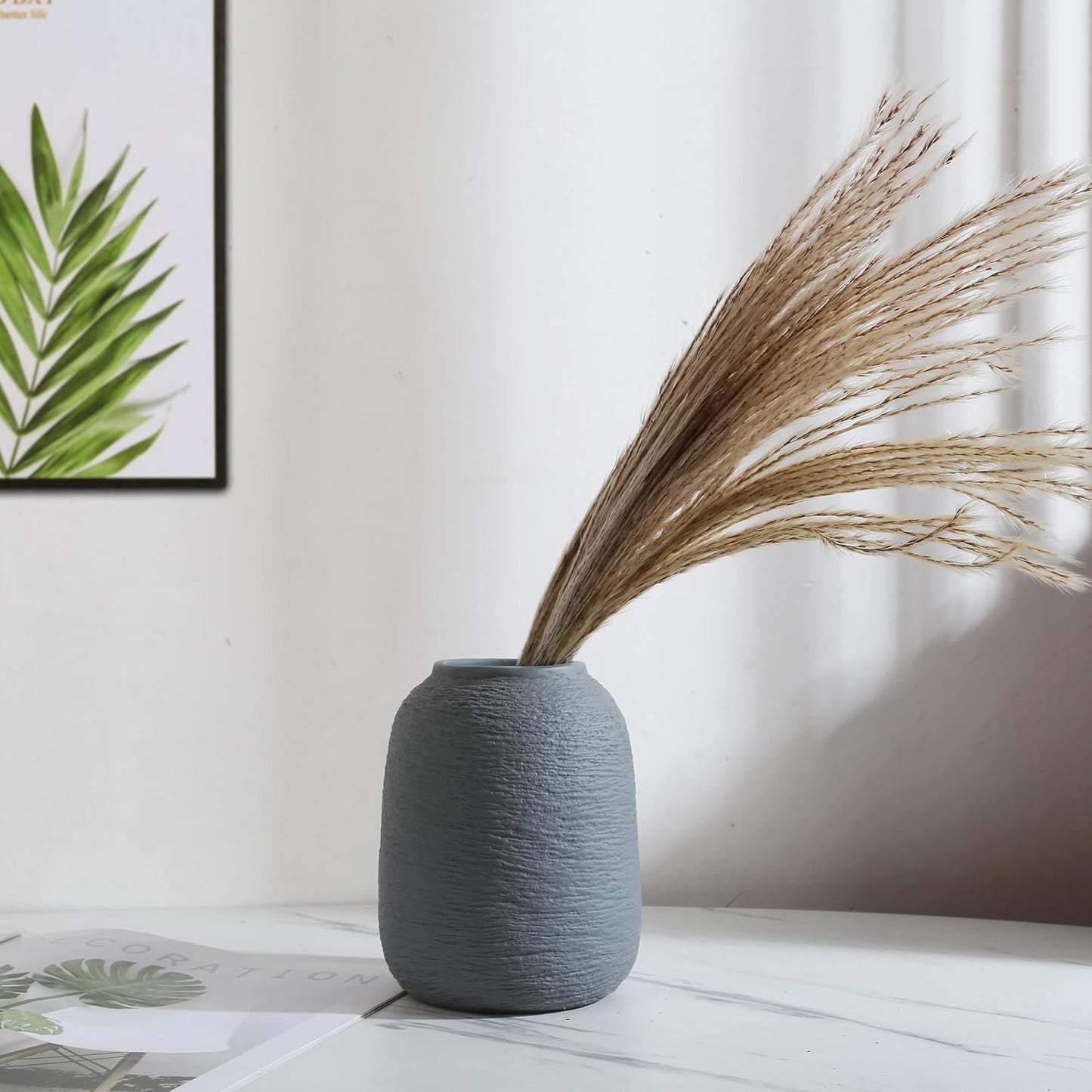 Grey Ceramic Vases / Grey Blue