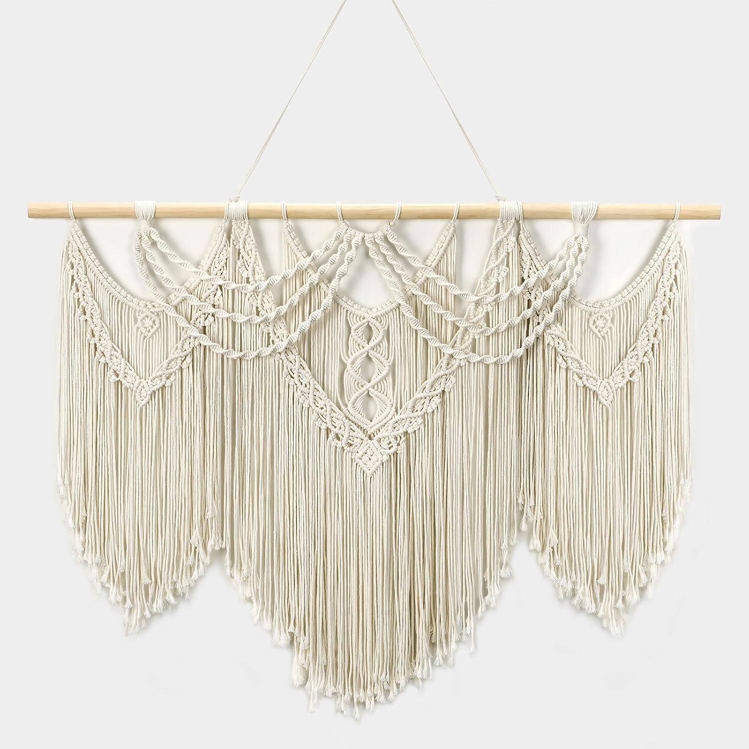 Boho Wall Tapestry / 32"L x 43"W / Tassel / 43 x 32