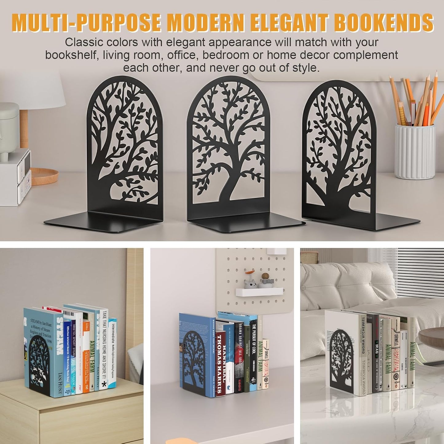 Bookends / Bookend 3 Pairs / 3 Pairs Tree Style Bookends