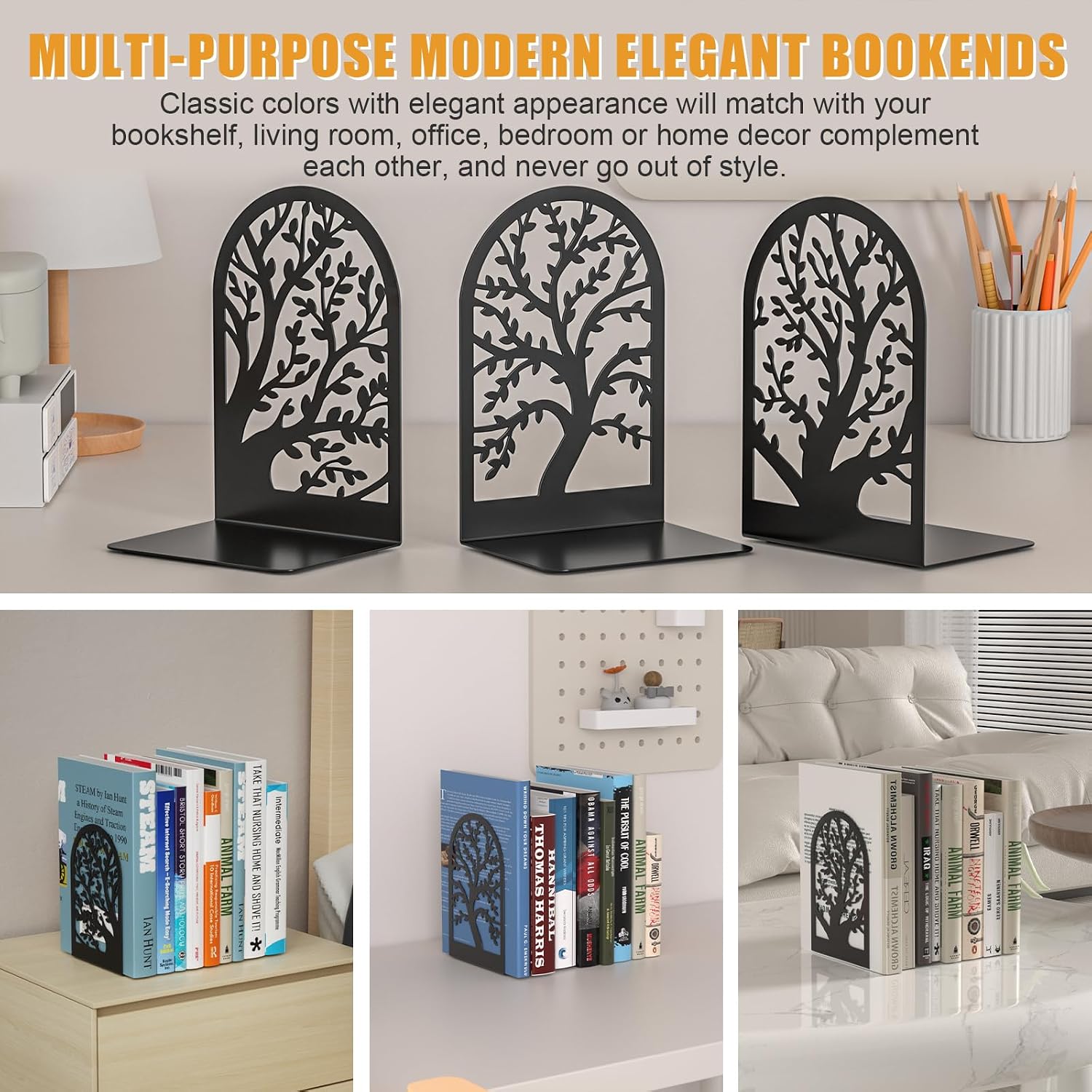 Bookends / Bookend 3 Pairs / 3 Pairs Tree Style Bookends