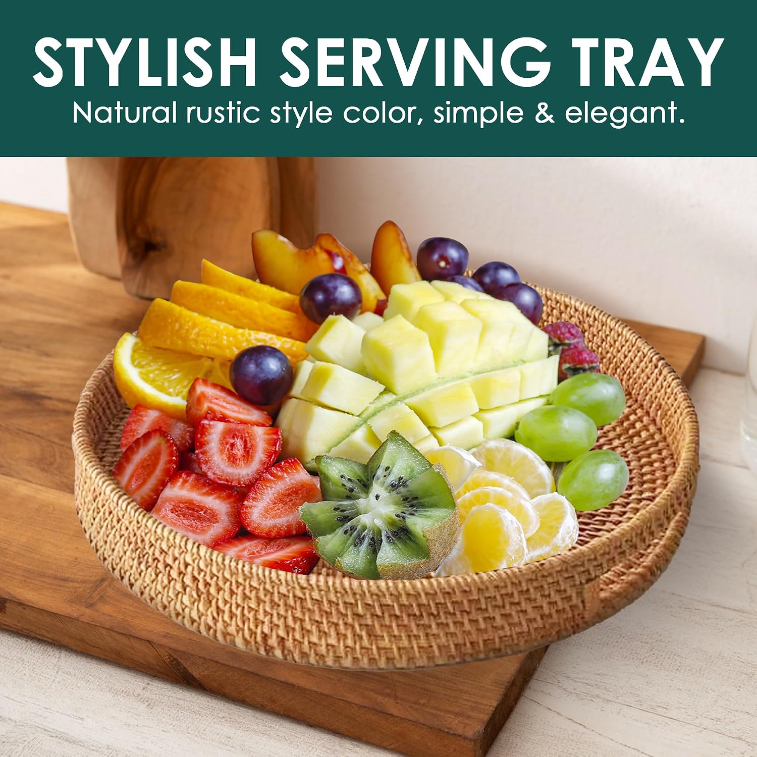 Rattan Tray / Elegant & Durable Serving & Decorative Tray