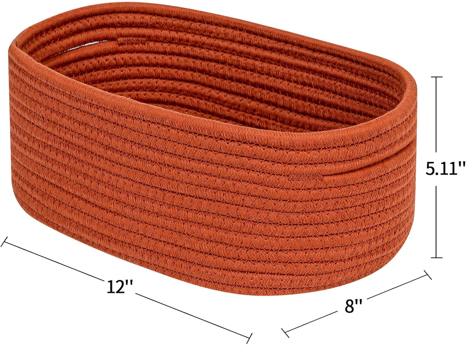 Woven Basket for Organizing / Brick Red / Small Basket / Set of 2