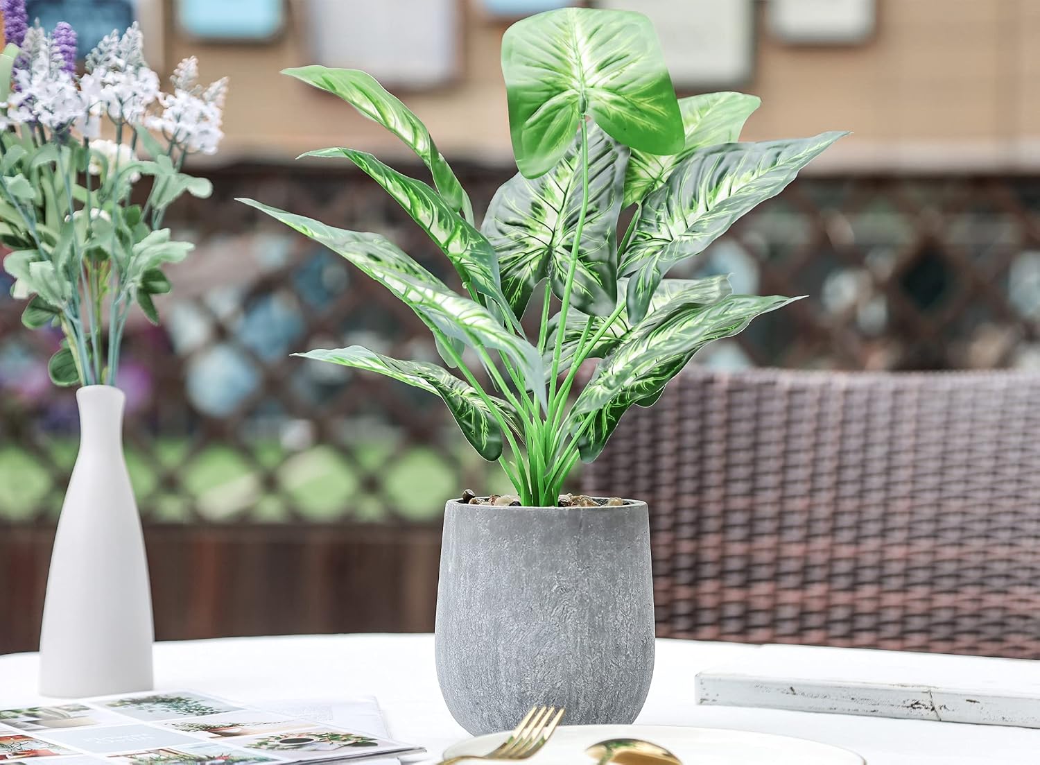 16'' Fake Plants Artificial Potted Greenery Faux Plants
