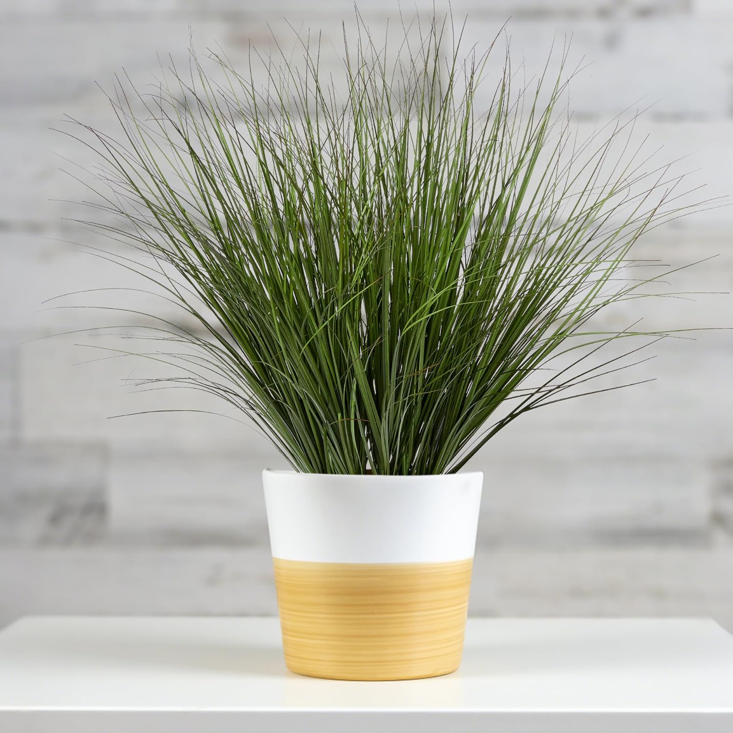 17.3" Fake Plants Artificial Wheat Grass Greenery Plastic Plants Fake Grass / Short / Set of 8