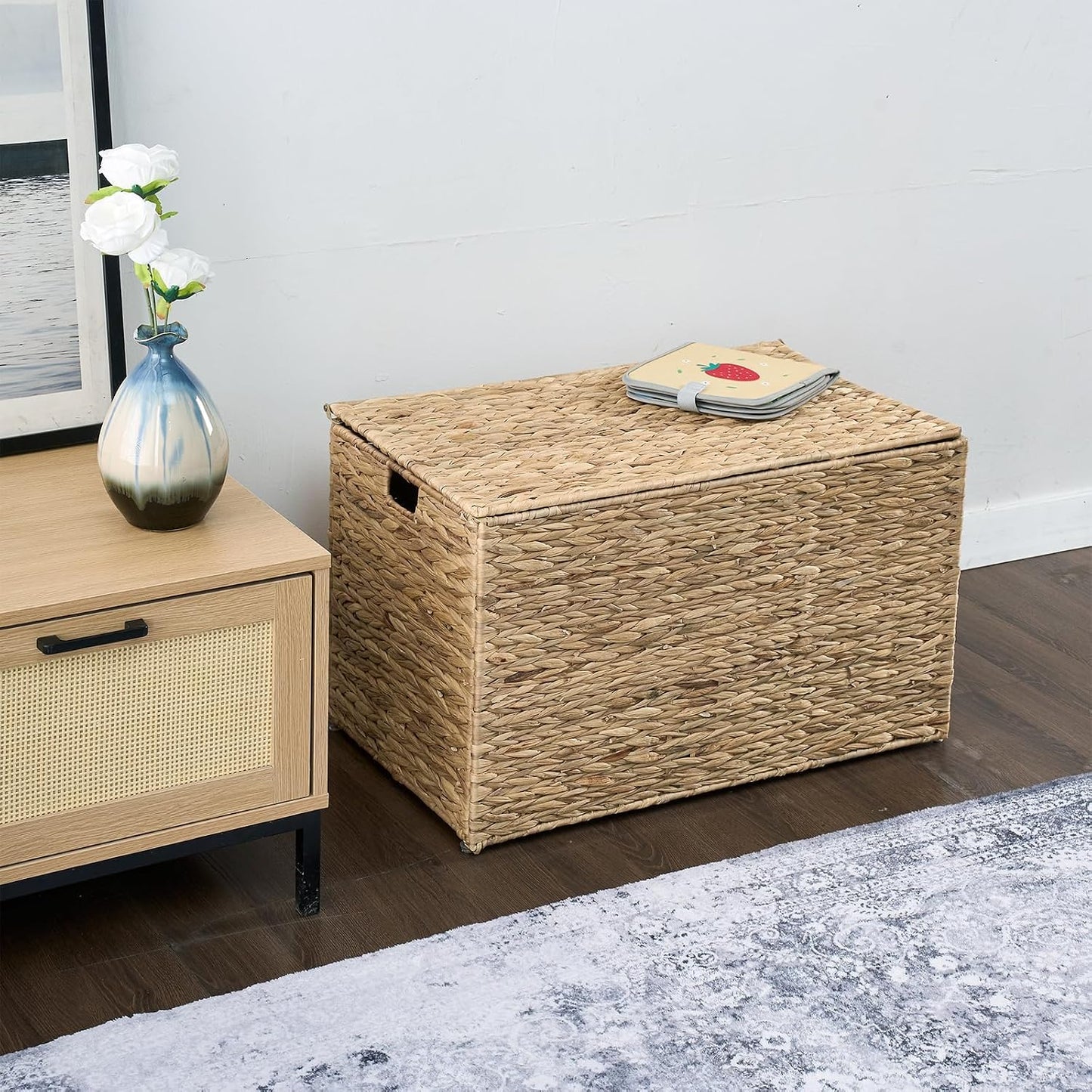 Woven Storage Bin / Natural / 15.7 x 26 x 15.7 / 105 L: Inches