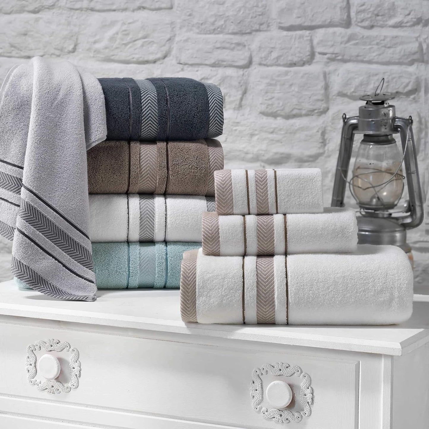 Bath Towels Set for Bathroom – Luxury 6-Piece Cotton Towels, Soft Absorbent & Quick Dry, 600 GSM Bath Towels for