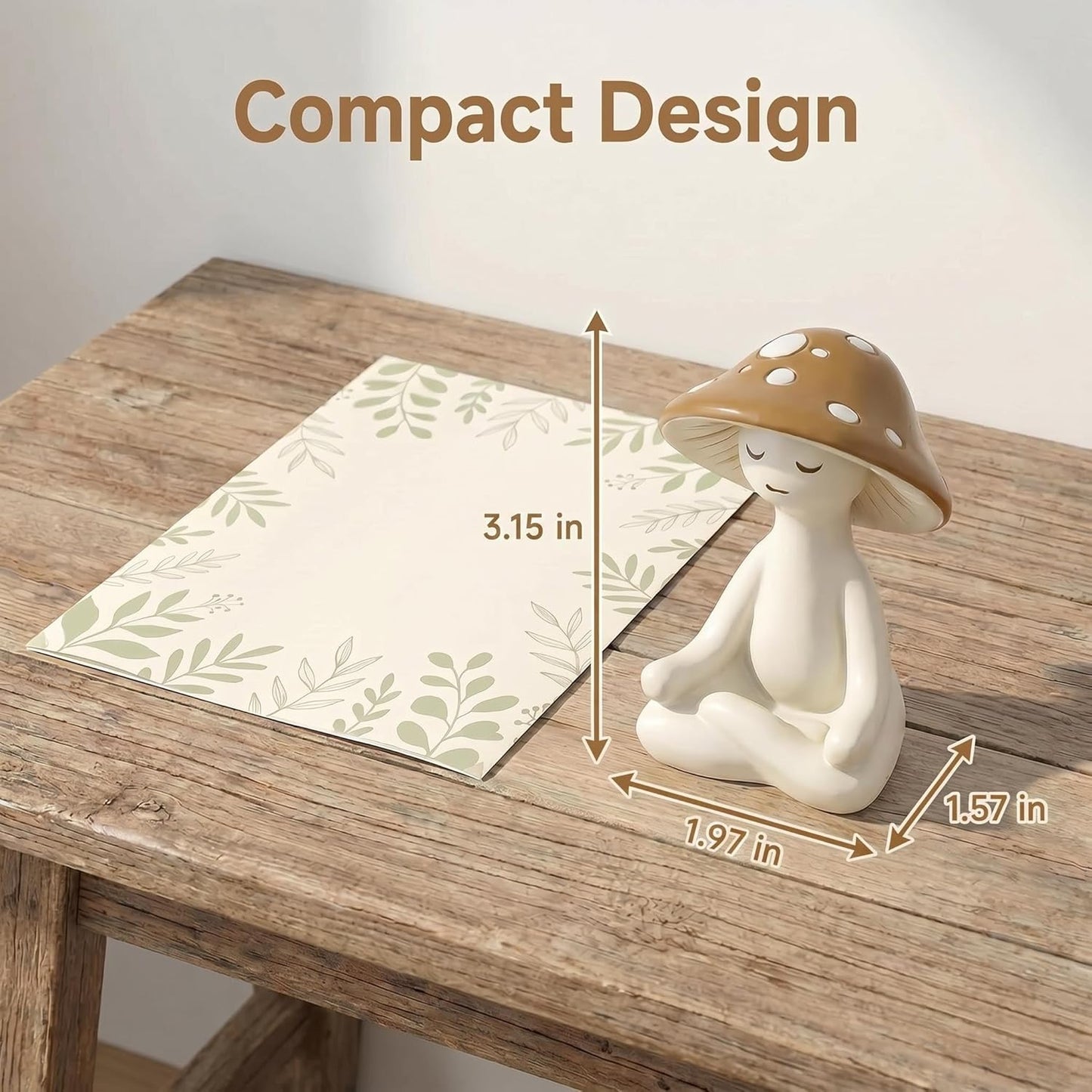 Meditation Mushroom Figurine Resin