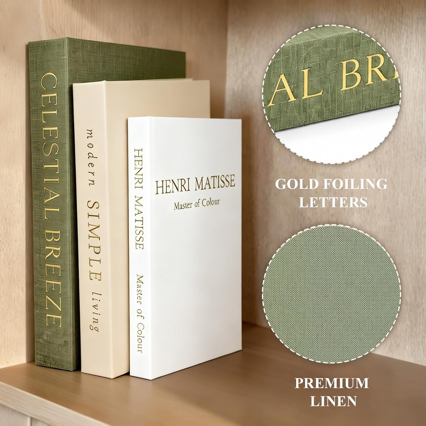 Decorative Books / Hidden Storage / Set of 3