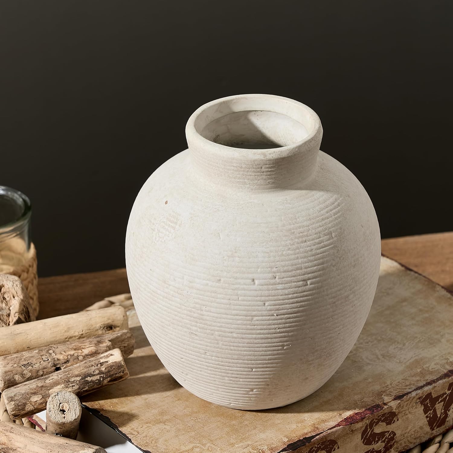Ceramic Flower Vase Home Decor / Rustic-6" Xs