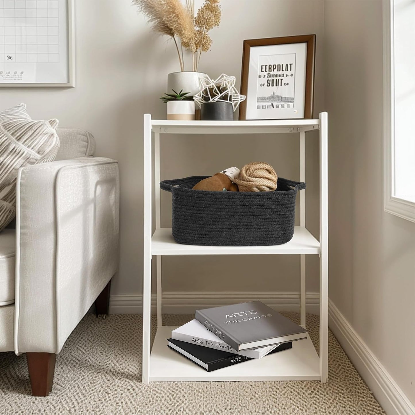 Woven Baskets for Organizing / Black