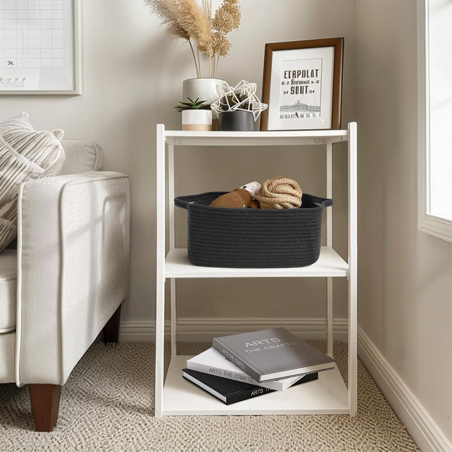 Woven Baskets for Organizing / Black