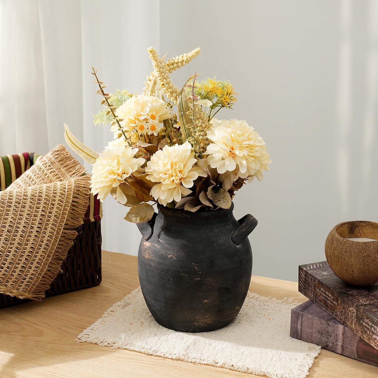 Rustic Farmhouse Vase / 001-bronze / 7.1 Inch