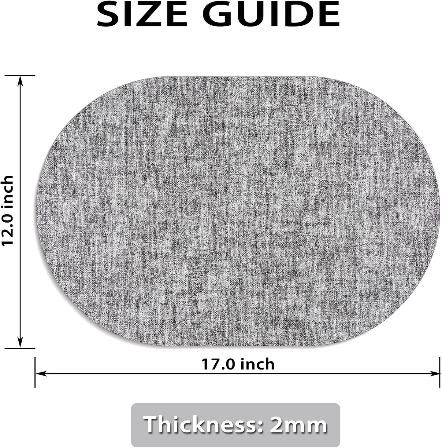 Placemats for Dining Table Set of 8 Non-Slip, Heat Resistant Leather Placemat Double Layer, Waterproof Table Mats Easy