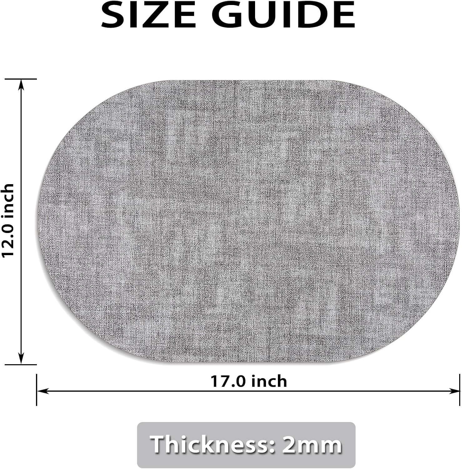 Placemats Set of 12 Washable, Heat Resistant Table Placemats Wipeable Faux Leather Oval Place Mats Non Slip, Waterproof