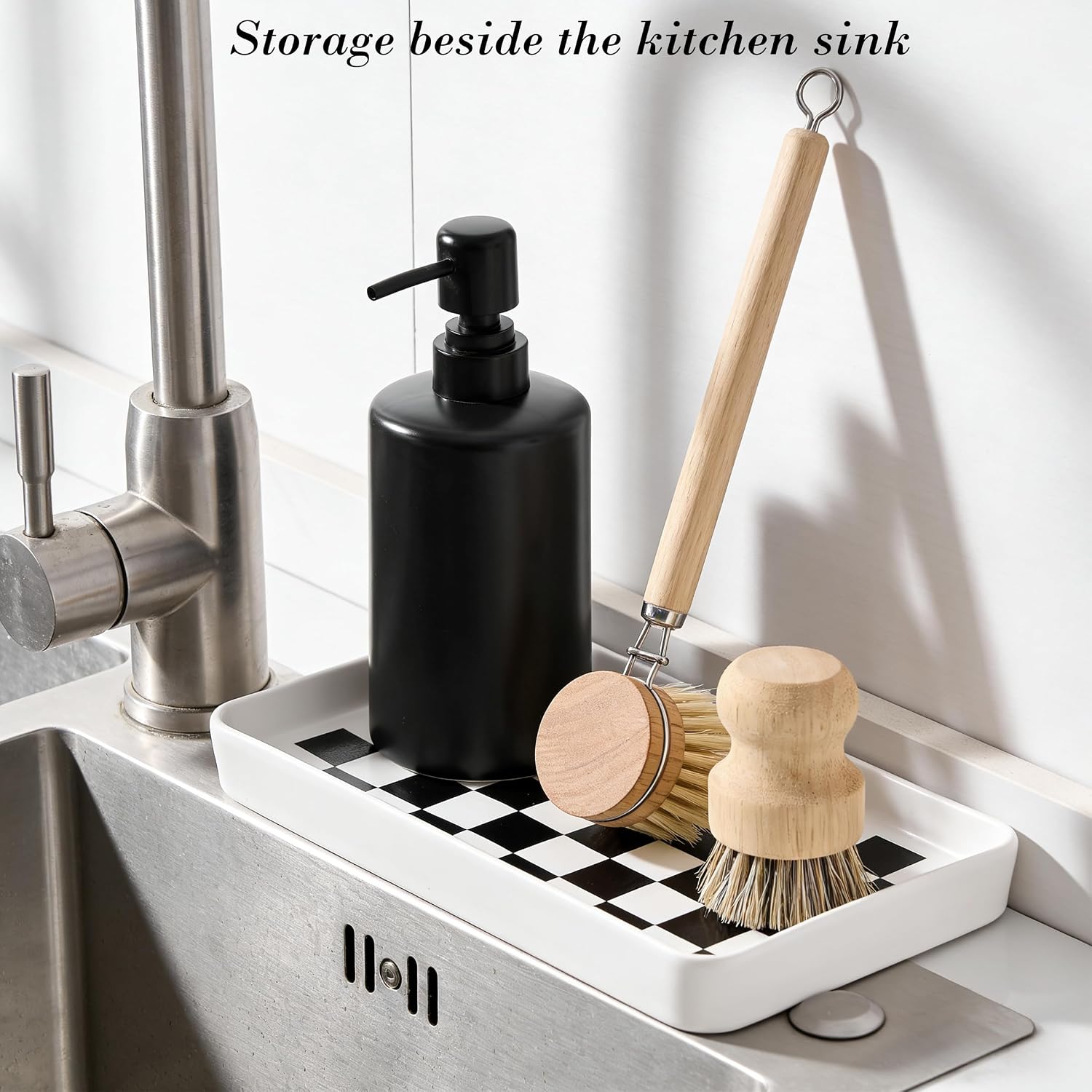 Texture Checkered Surface " Bathroom Vanity / White Color with Checkered Pattern-1 Pc / 10 x 6 x 1