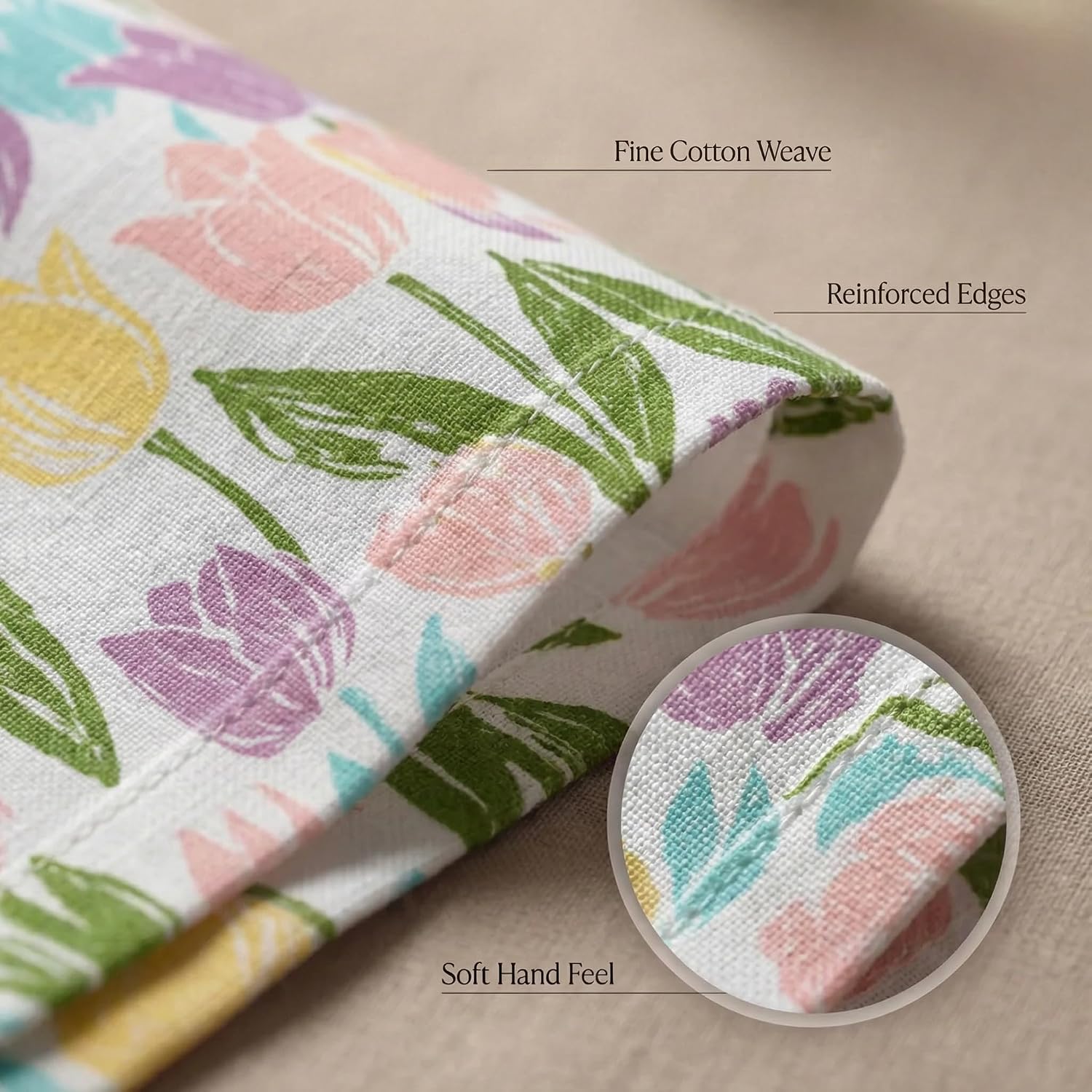 Urban Villa Cloth Napkins Cotton 20x20 (Set of 12) Tulip