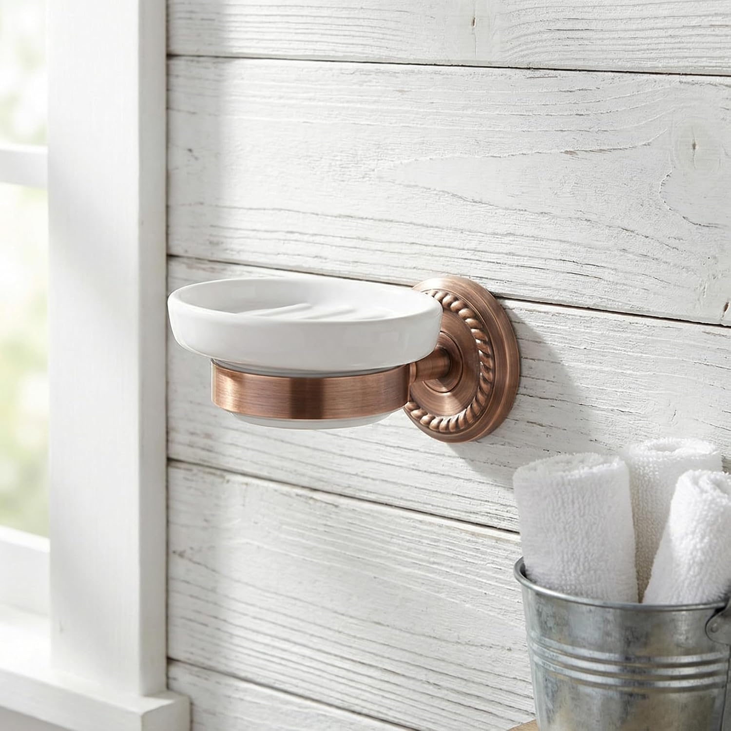 Ceramic Soap Holder Soap Tray Vintage Holder Wall-Mounted Dish Antique Dish for Shower Wall Rack