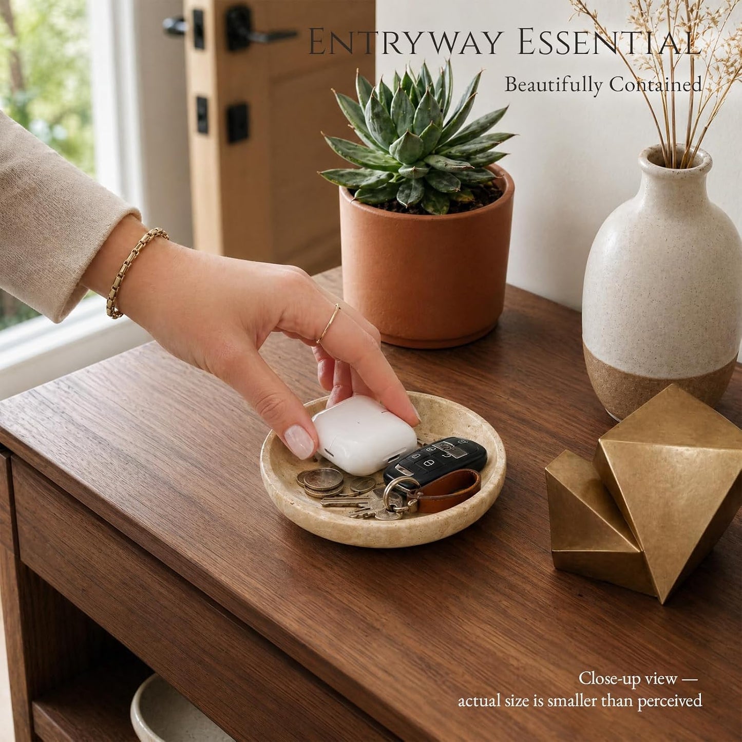 Travertine Valet Tray / Natural