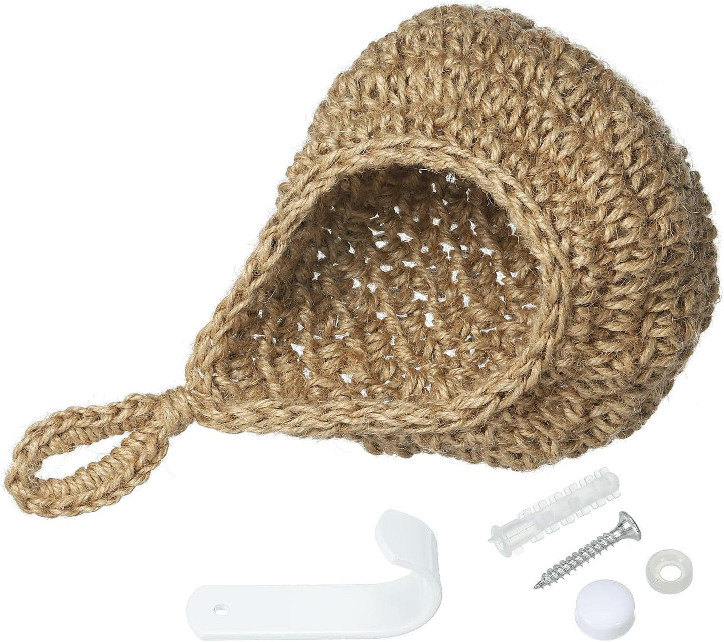 Size Teardrop Home Decor Storage Hand-Woven Wall Hanging Basket / Medium / Brown