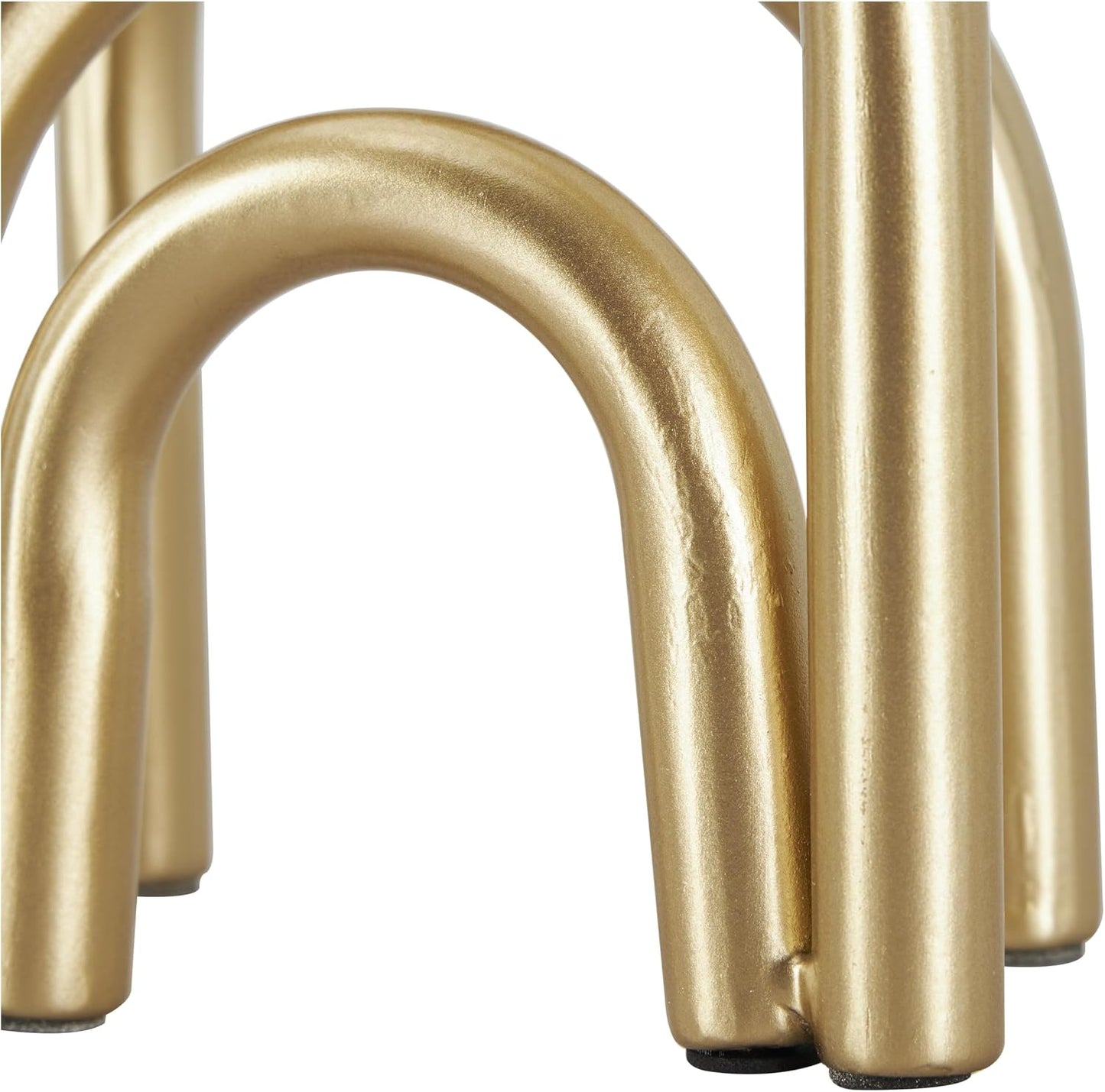 Metal Geometric Decorative Sculpture Overlapping Arch Home Decor Statue / Gold / 7 x 4 x 8