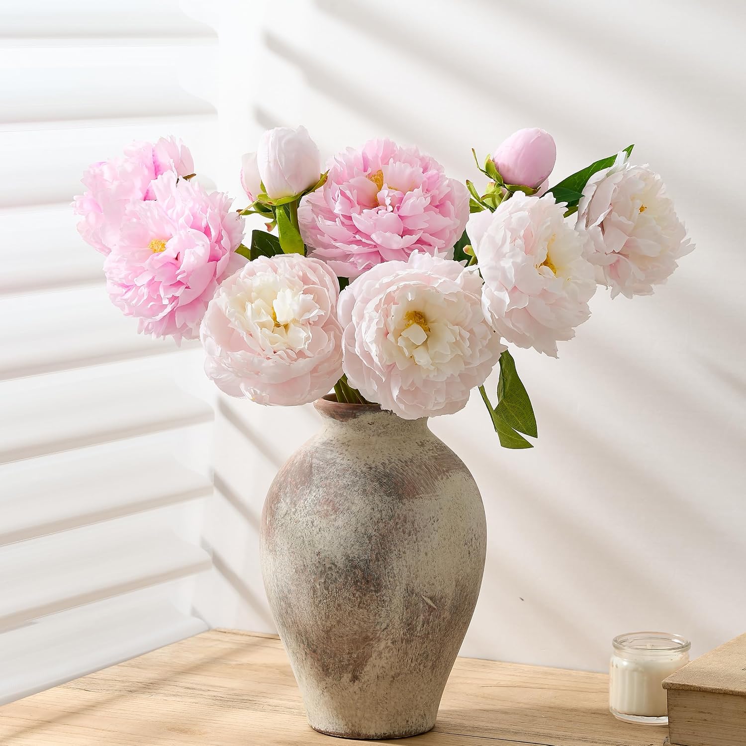 Ceramic Vintage Flower Vase / 1009-terra / 9 Inch