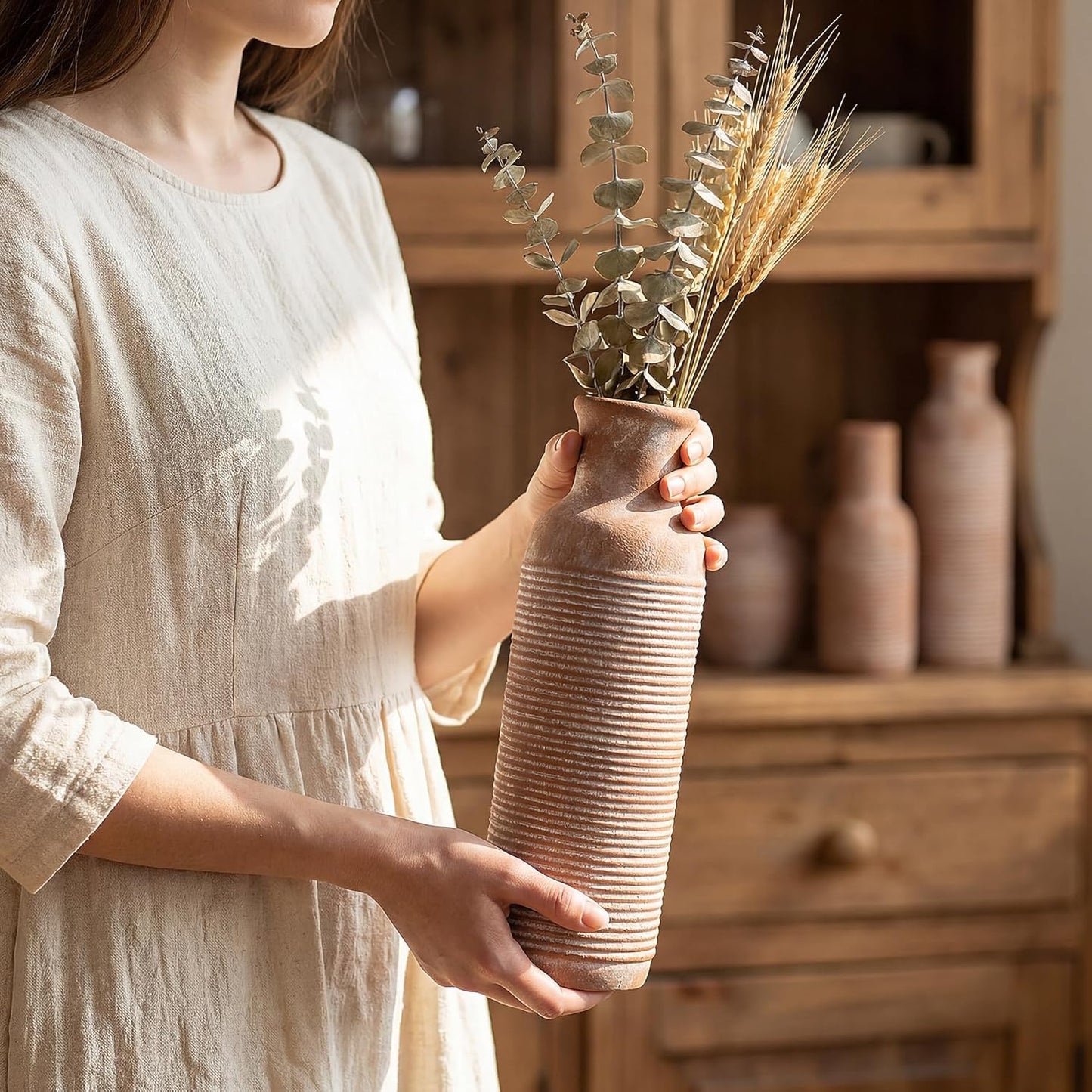Rustic Farmhouse Vase / Retro2 / Set of 3