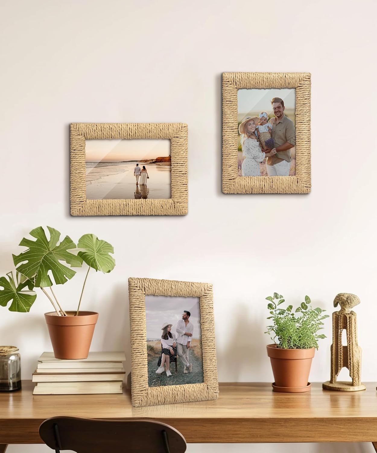 Boho Picture Frame / 5 x 7 / Boho Paperrattan / Natural
