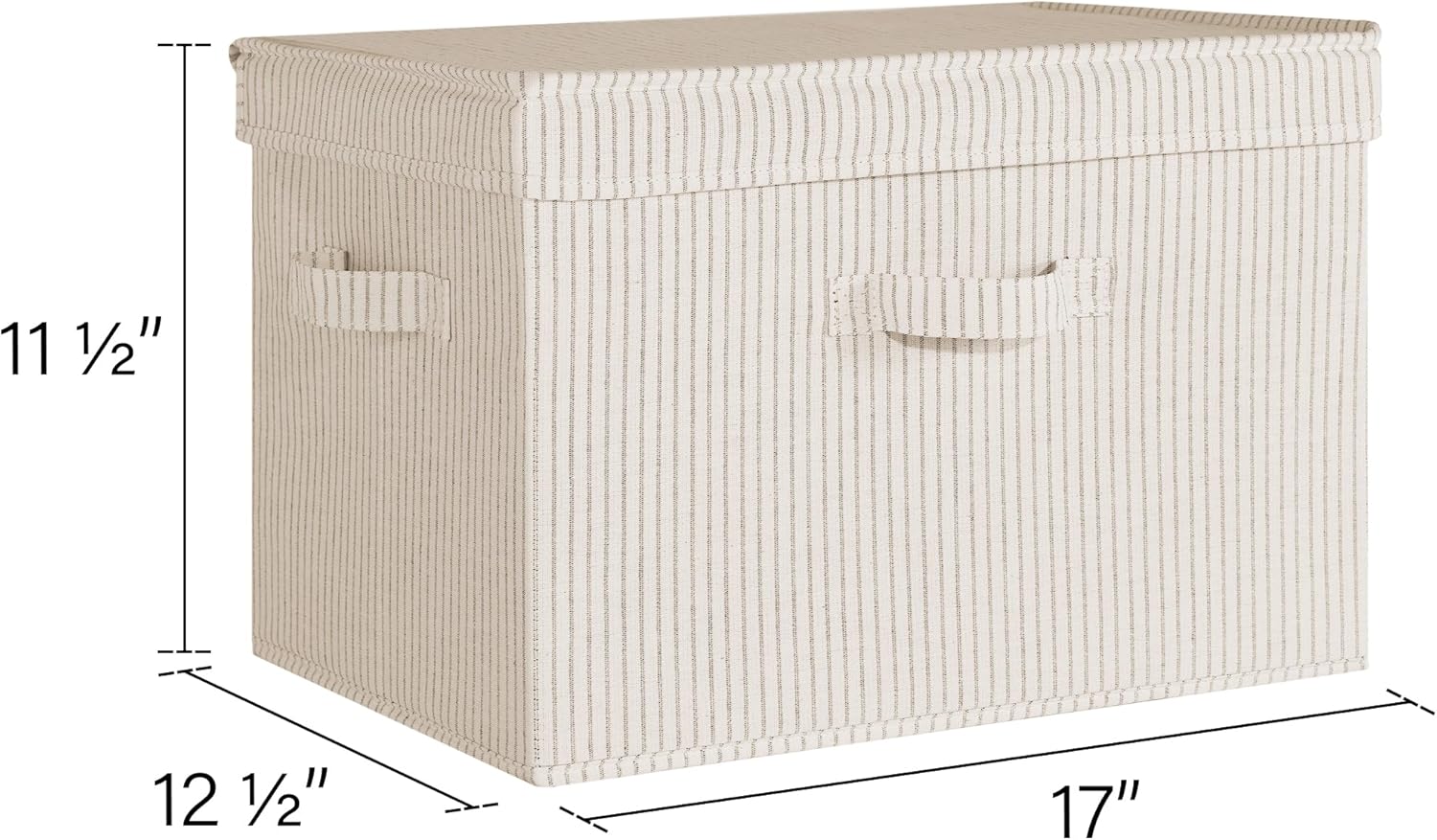 Fabric Storage Bins / Khaki and Beige Stripes / Jumbo