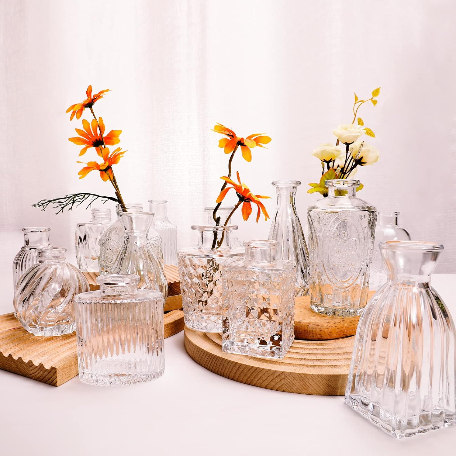 Glass Bud Vase Pcs / Clear / Set of 60